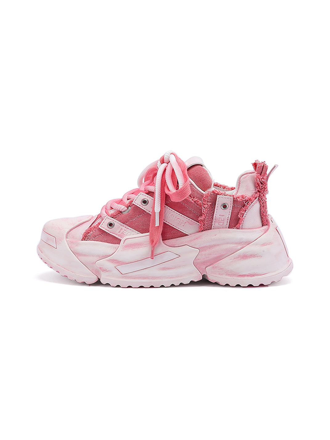 M88M丨Distressed Chunky Platform Fashion Casual Shoes-Pink - PSYLOS 1, M88M丨Distressed Chunky Platform Fashion Casual Shoes-Pink, Shoes, M88M, PSYLOS 1